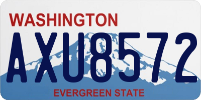 WA license plate AXU8572