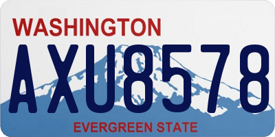 WA license plate AXU8578