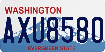 WA license plate AXU8580