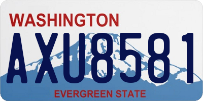 WA license plate AXU8581