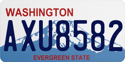 WA license plate AXU8582