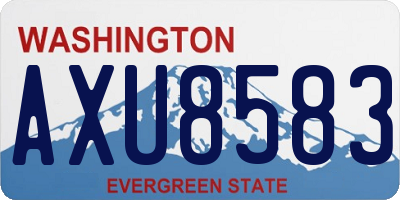 WA license plate AXU8583