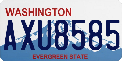 WA license plate AXU8585
