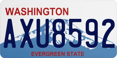 WA license plate AXU8592