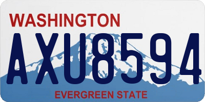 WA license plate AXU8594
