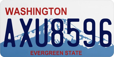 WA license plate AXU8596