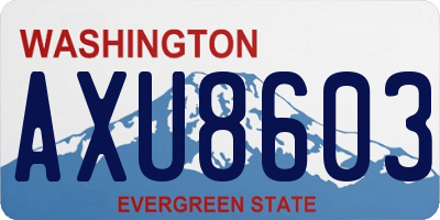 WA license plate AXU8603