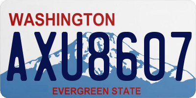 WA license plate AXU8607