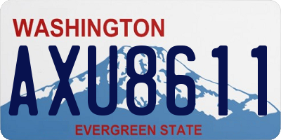 WA license plate AXU8611