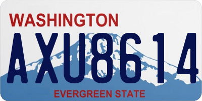 WA license plate AXU8614