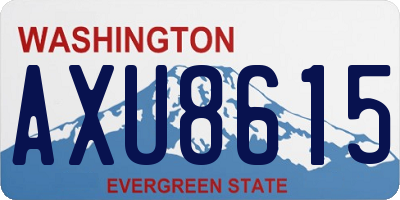 WA license plate AXU8615