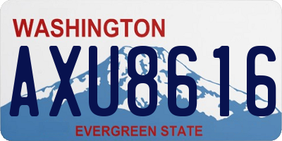 WA license plate AXU8616