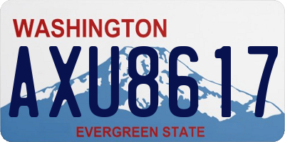 WA license plate AXU8617