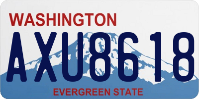 WA license plate AXU8618