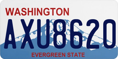 WA license plate AXU8620