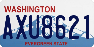 WA license plate AXU8621