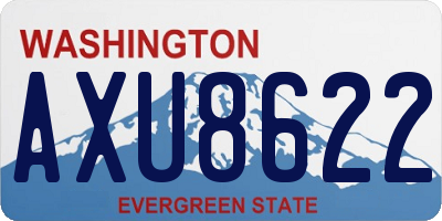 WA license plate AXU8622