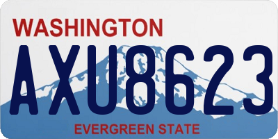 WA license plate AXU8623