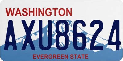 WA license plate AXU8624