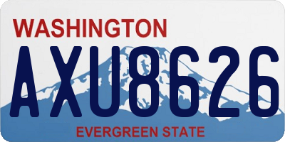 WA license plate AXU8626