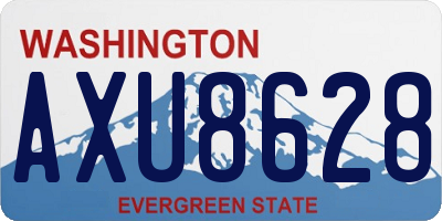 WA license plate AXU8628