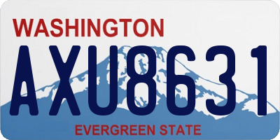 WA license plate AXU8631