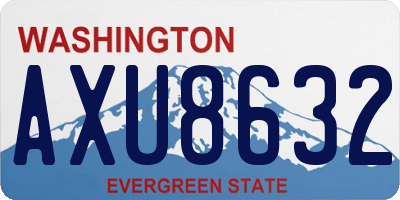 WA license plate AXU8632