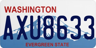 WA license plate AXU8633