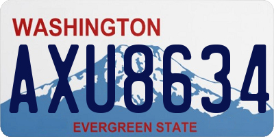 WA license plate AXU8634