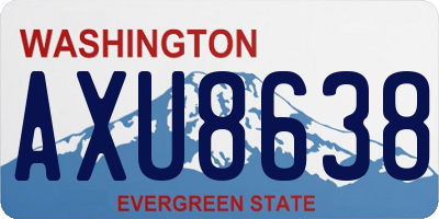 WA license plate AXU8638
