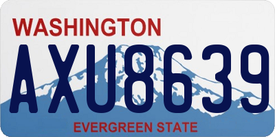 WA license plate AXU8639