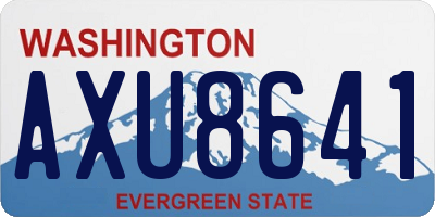WA license plate AXU8641