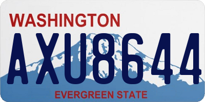 WA license plate AXU8644