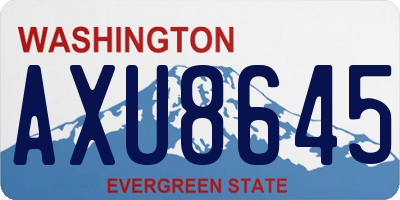WA license plate AXU8645
