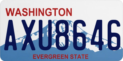WA license plate AXU8646