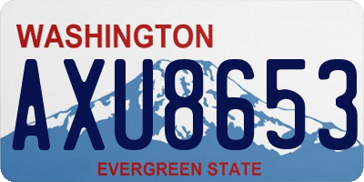 WA license plate AXU8653