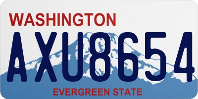WA license plate AXU8654