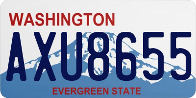 WA license plate AXU8655
