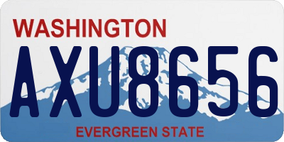 WA license plate AXU8656