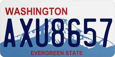 WA license plate AXU8657