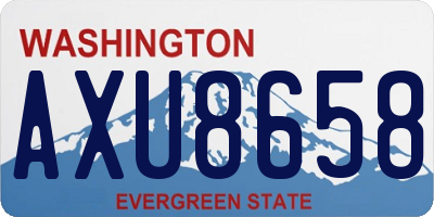 WA license plate AXU8658