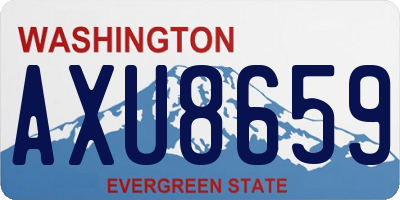 WA license plate AXU8659
