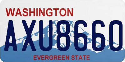 WA license plate AXU8660