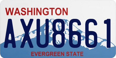 WA license plate AXU8661