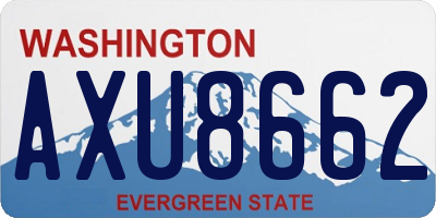 WA license plate AXU8662