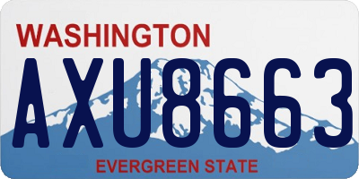 WA license plate AXU8663