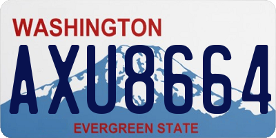 WA license plate AXU8664
