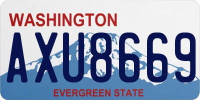 WA license plate AXU8669