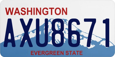 WA license plate AXU8671
