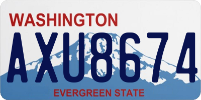 WA license plate AXU8674